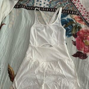 White Romper - Keyhole cutout